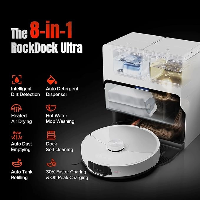 Ultra S8 MaxV - Sonic Mop, All-in-One Dock