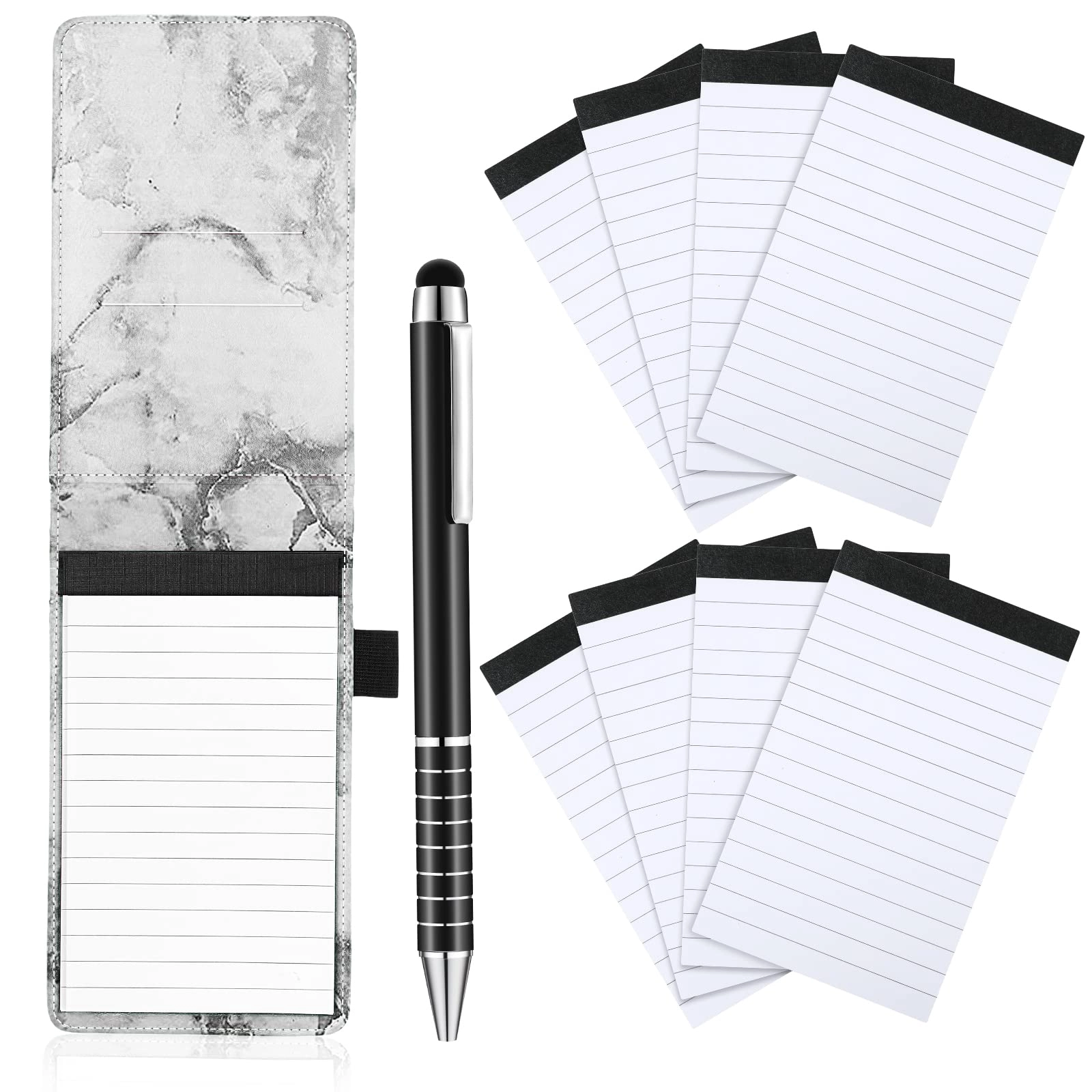 Mini Pocket Notepad Holder - 50 Lined Sheets 10 Pcs