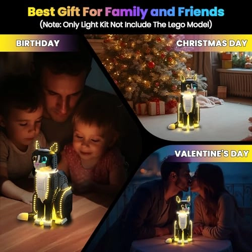 LED Light Kit - Compatible with Lego Tuxedo Cat 5V USB