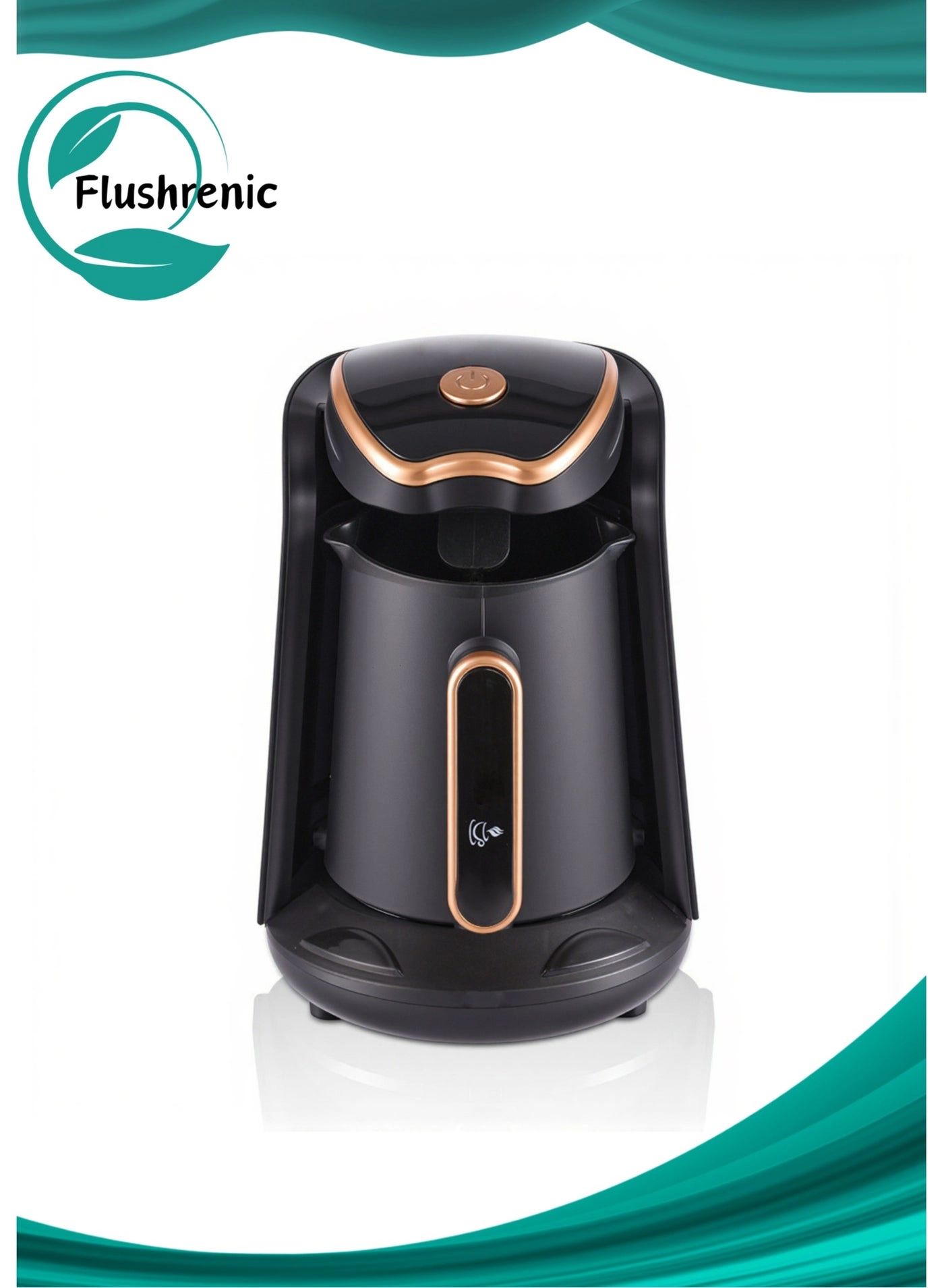 Flushrenic Turkish Coffee Machine - 300ml Removable Cordless One-Click
