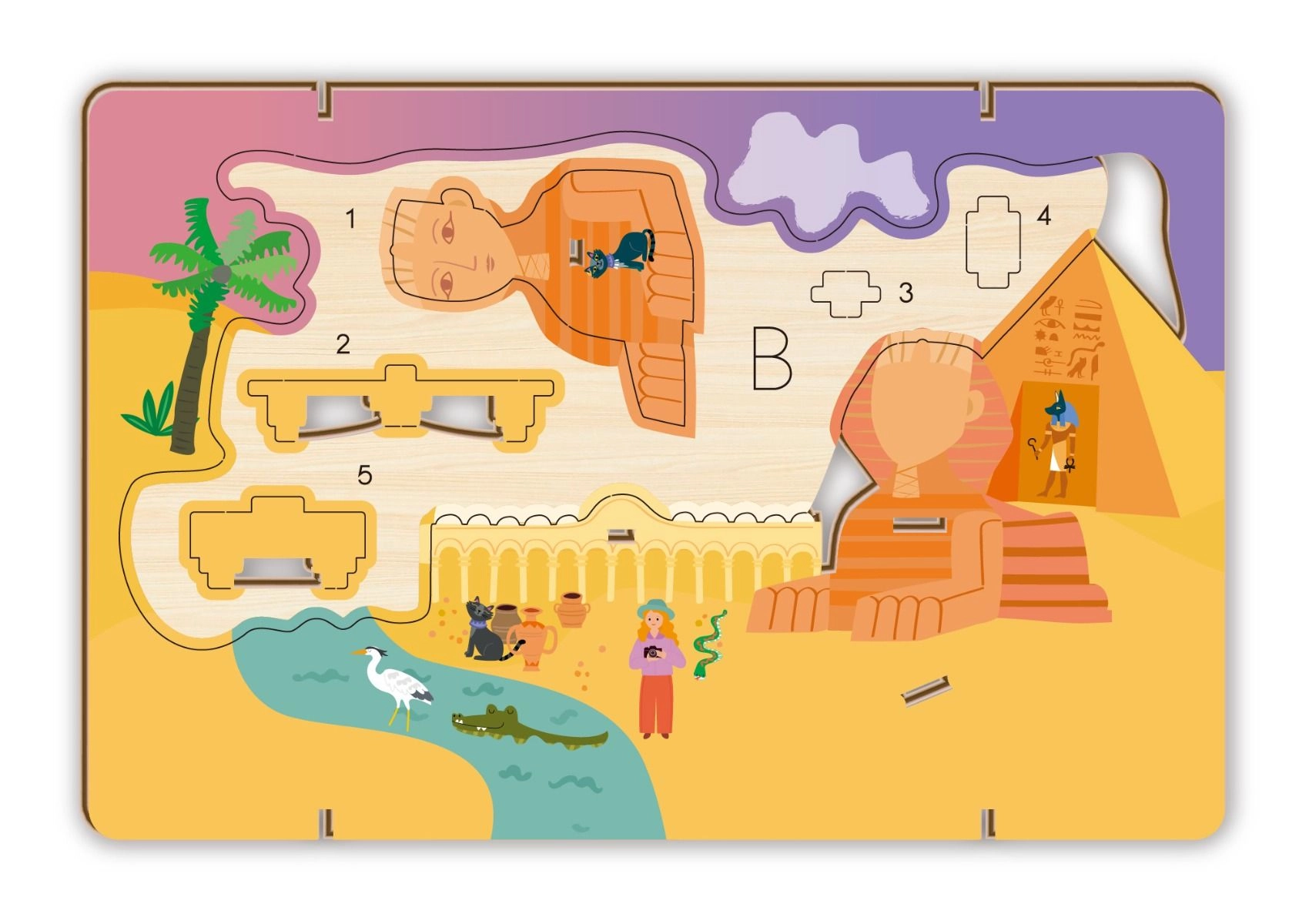 Lets Travel Together 3D Cityscape - Cairo Wooden