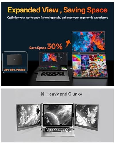 DE140N2 - 14" Dual Stacked Portable Monitor USB-C 30W PD