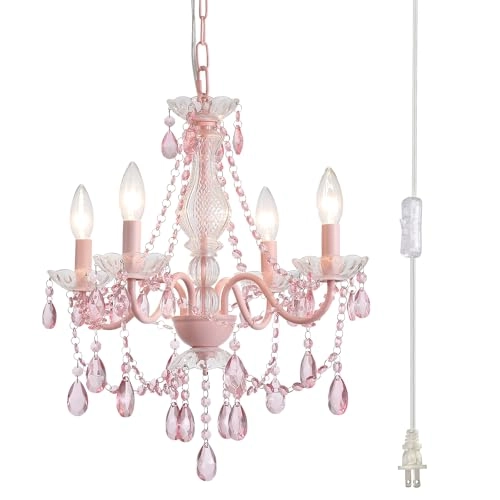 Crystal Pink Chandelier