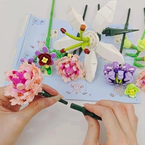 Flower Bouquet Building Set - Lily Carnation 514 pcs Floral