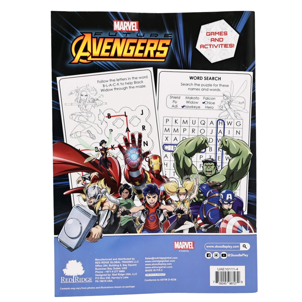 Avengers Activity Book - 3+ years 4 mini markers