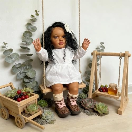 Pippa Reborn Baby Doll - 26 inch Cotton Vinyl Hand-rooted Curly Hair Ages 3+