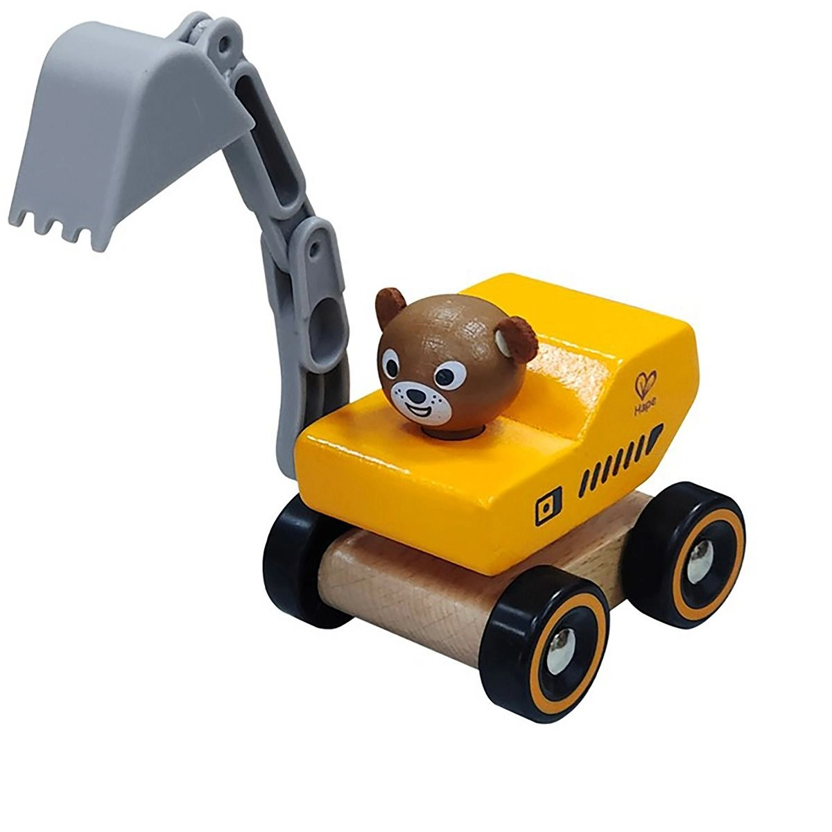 Hape Wild Riders Digger - Yellow 18 Months