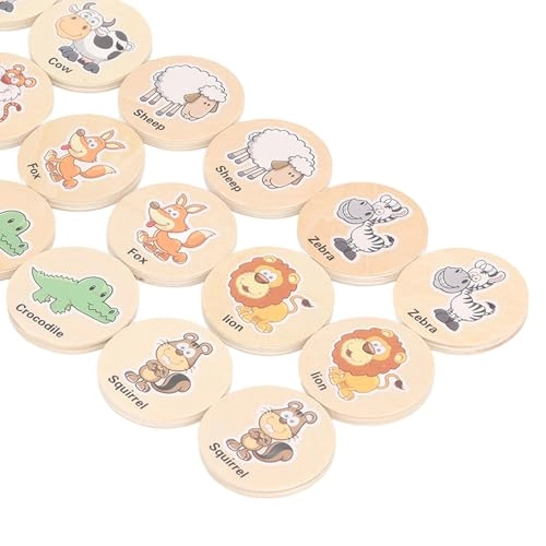 Match Memory Game - Wood Forest Animal