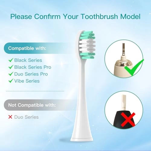 Replacement Toothbrush Heads - 8 Pack Electric White