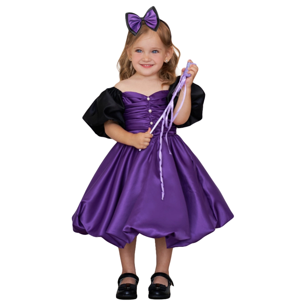 Sugar Rush Solid Square-Neck Halloween Party Dress - Suitable for 3 to 9 years