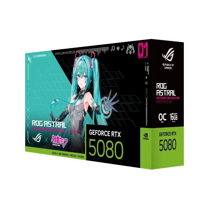 ROG x Hatsune Miku Gaming PC - 9950X3D 64GB 2TB + ROG Strix XG27ACMEG-G - 27-inch QHD + ROG Strix Arion - 2TB + ROG T-Shirt