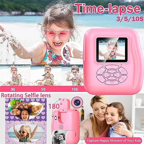 Kids Instant Camera - 1080P 12MP 32GB