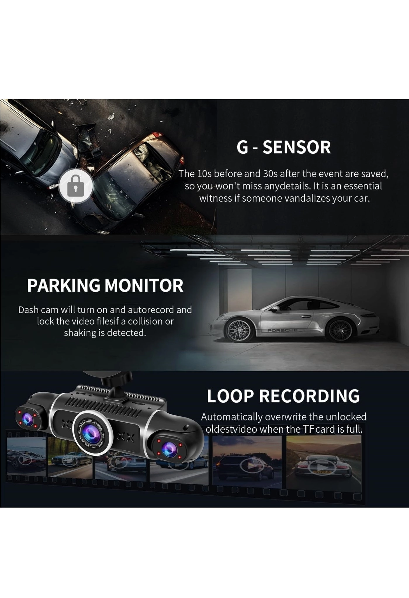 360°Dash Cam - 1080P