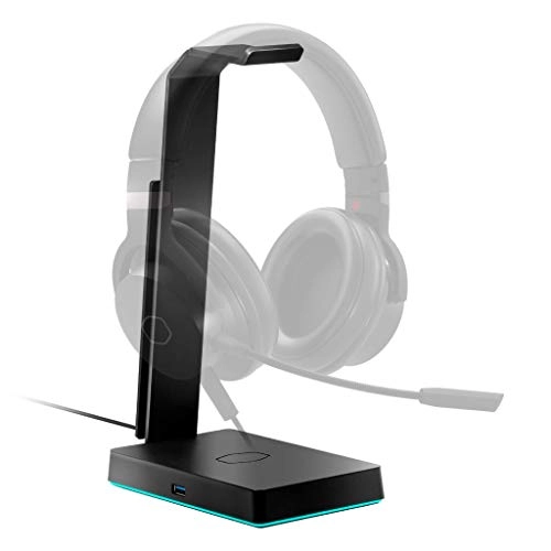 Headset Stand for Headphones - Qi Wireless Charging USB 3.0 7.1 Surround Sound