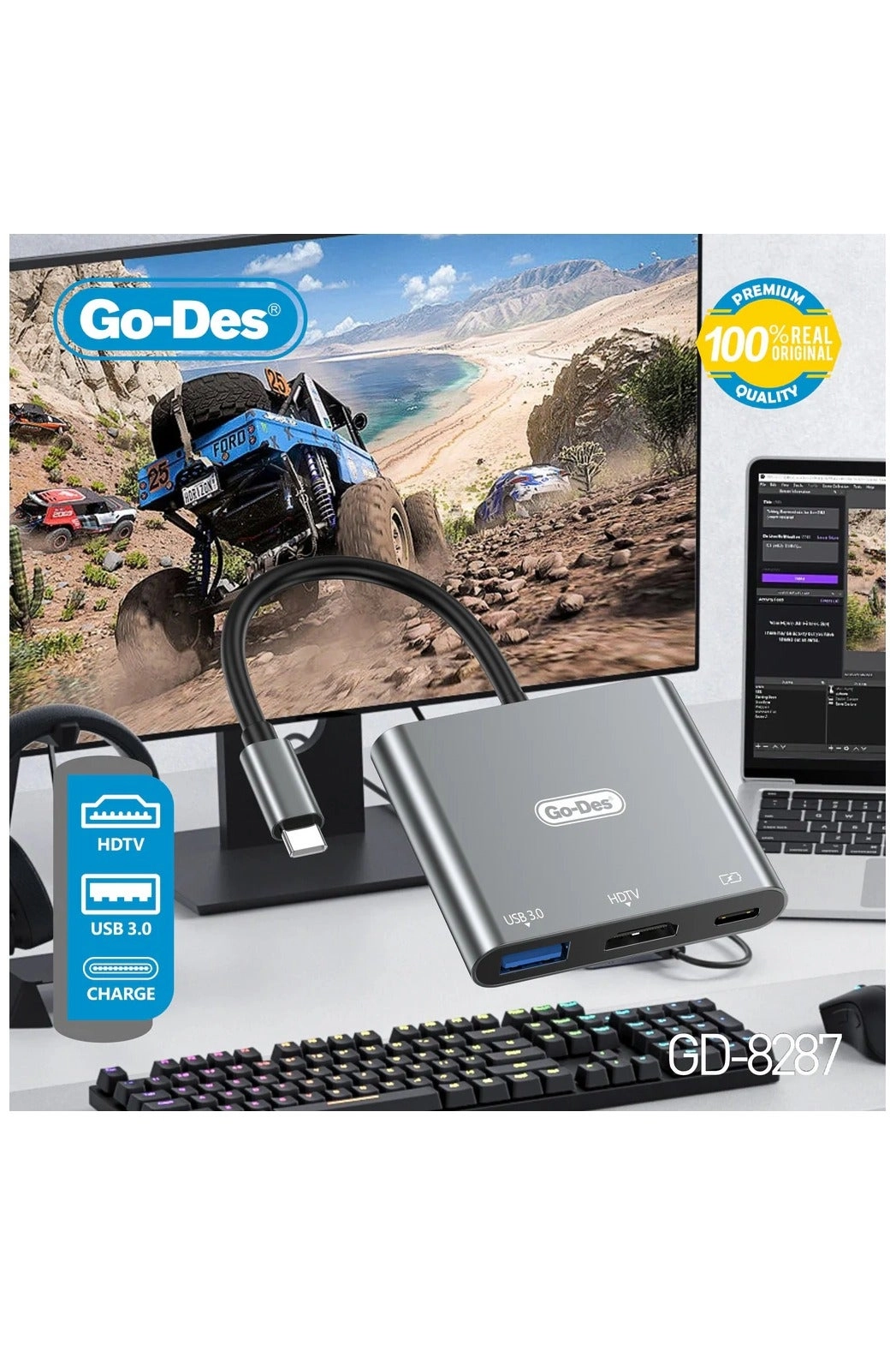 3-in-1 Type C Adapter - USB 3.0