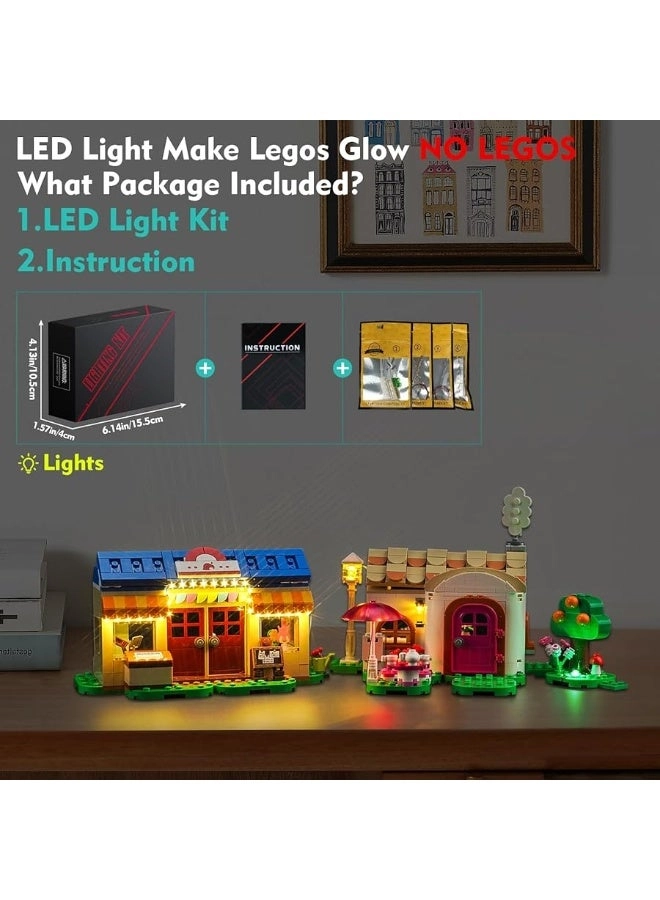 LED Light Kit for LEGO Nook's Cranny & Rosie's House 77050 - No Models Only Light Compatible with Animal Crossing