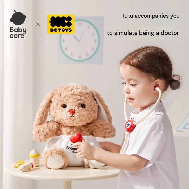 Plush Rabbit Doctor Pretend Playset - 6 Pcs