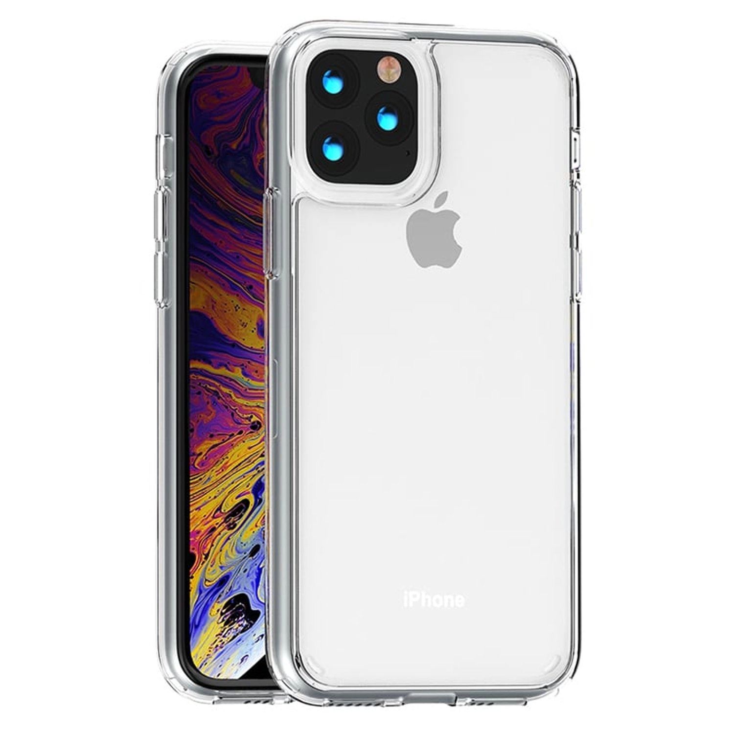 Clear Tempered Glass Screen Protector + Transparent Back Protector for iPhone 11 Pro Max