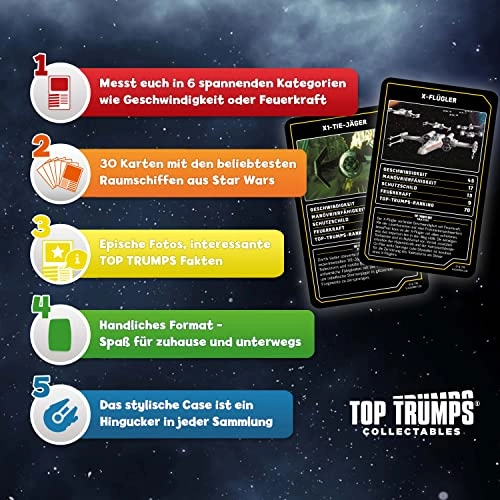 Top Trumps Collectables Star Wars Spaceships - Card Game (German)