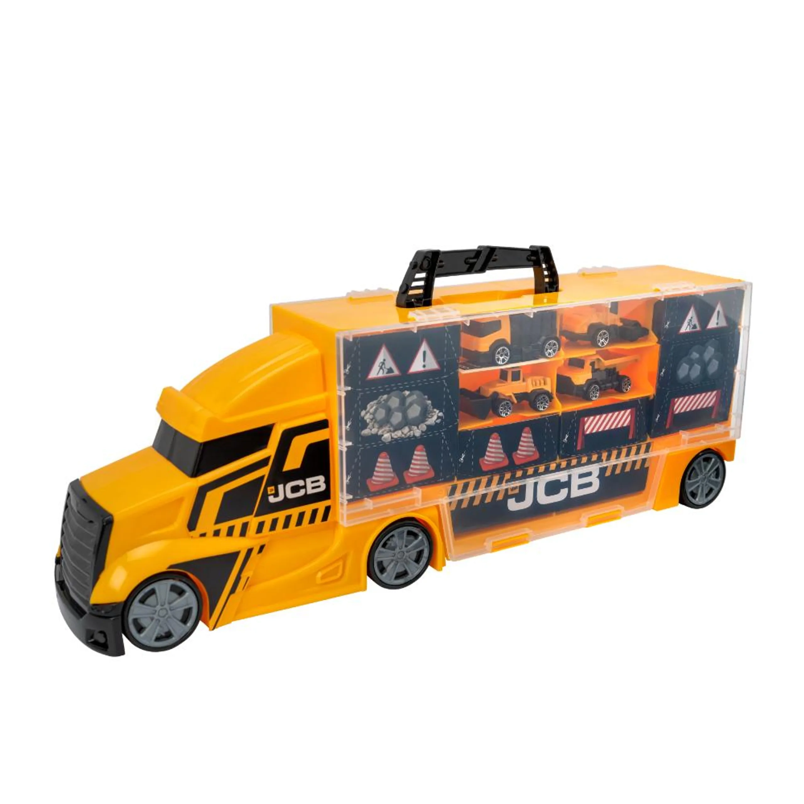 Teamsterz Construction Transporter - 1 transporter 4 die-cast trucks