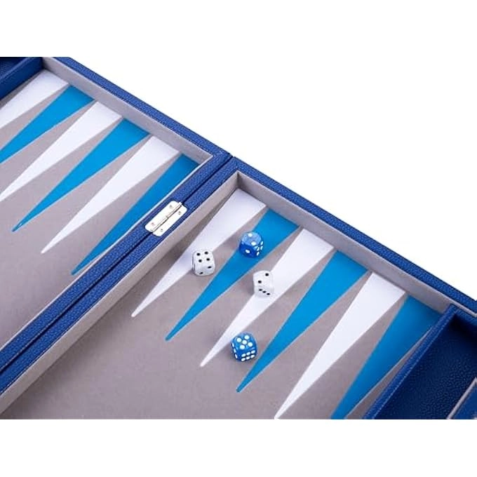 LUXURY BACKGAMMON - FAUX LEATHER EXTERIOR SPECIAL FELT INLAY