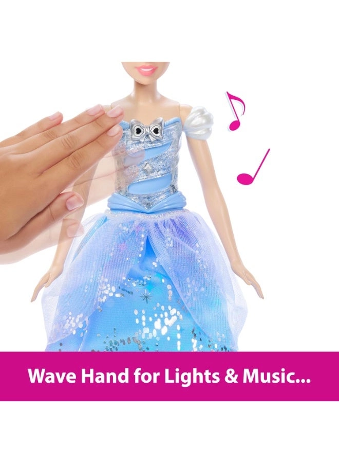 Cinderella Fashion Doll - Light-Up Dress Magic Wand Activation