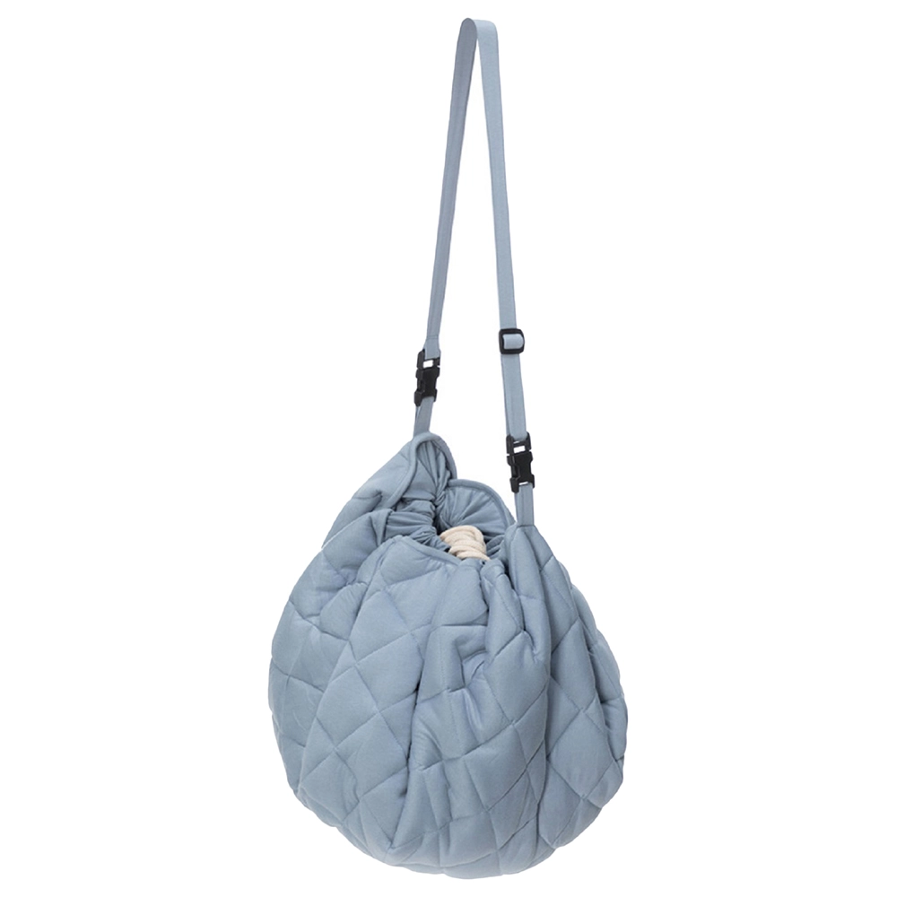 Playmat & Storage Bag - Organic Dusty Blue 6 months