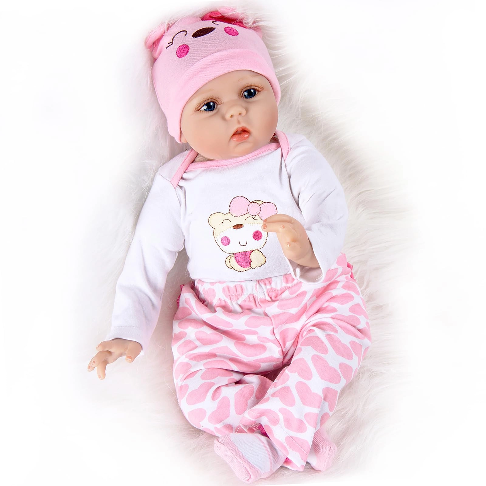 Reborn Baby Doll - 22 Inches / 55 cm Silicone Ages 3+
