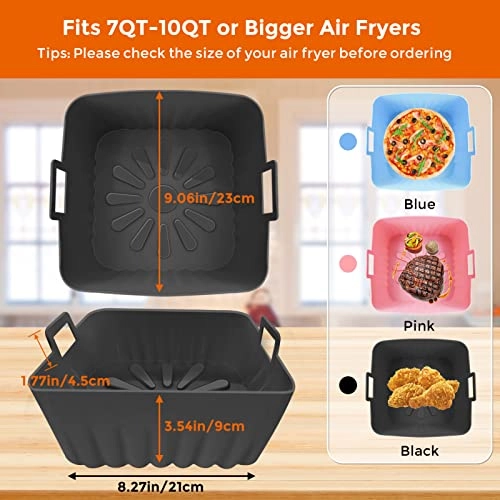 Silicone Air Fryer Liners - 2 PCS
