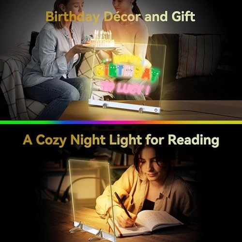 LED Drawing Board - 1 Count 7 x Markers