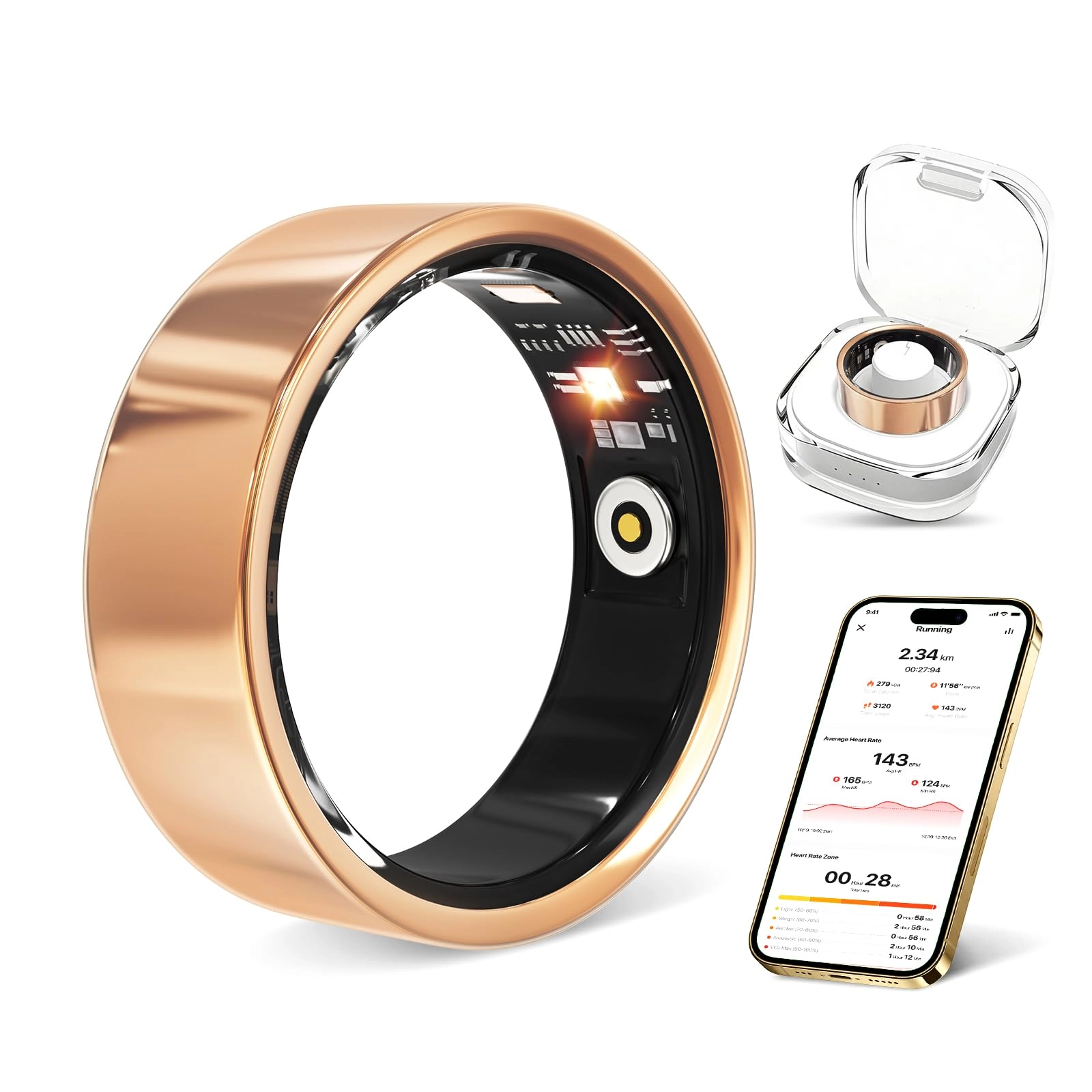 Moremore Smart Ring - Heart Rate Blood Oxygen IP68