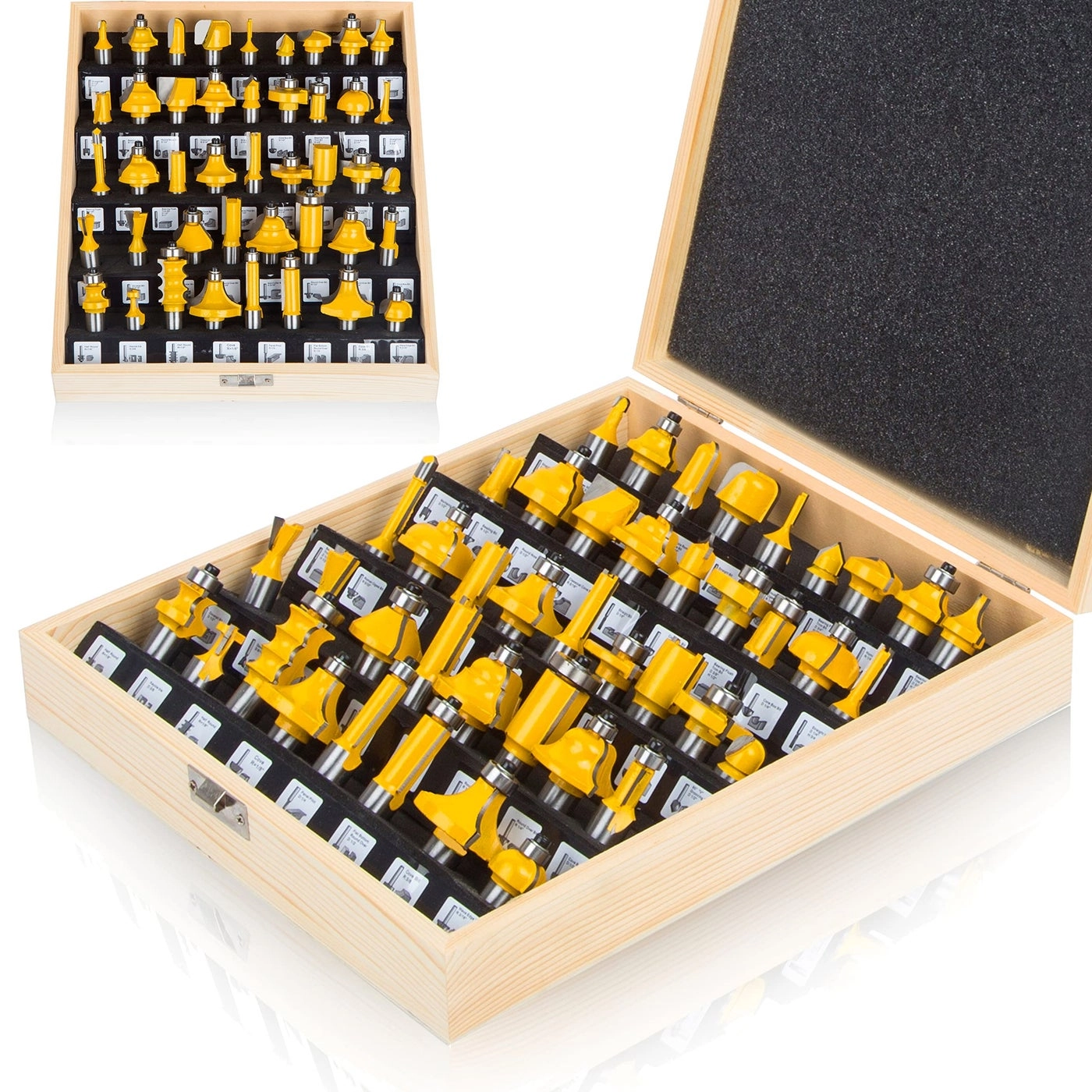 LEATBUY-TECH Router Bit Set - 1/2-Inch 43 PCS