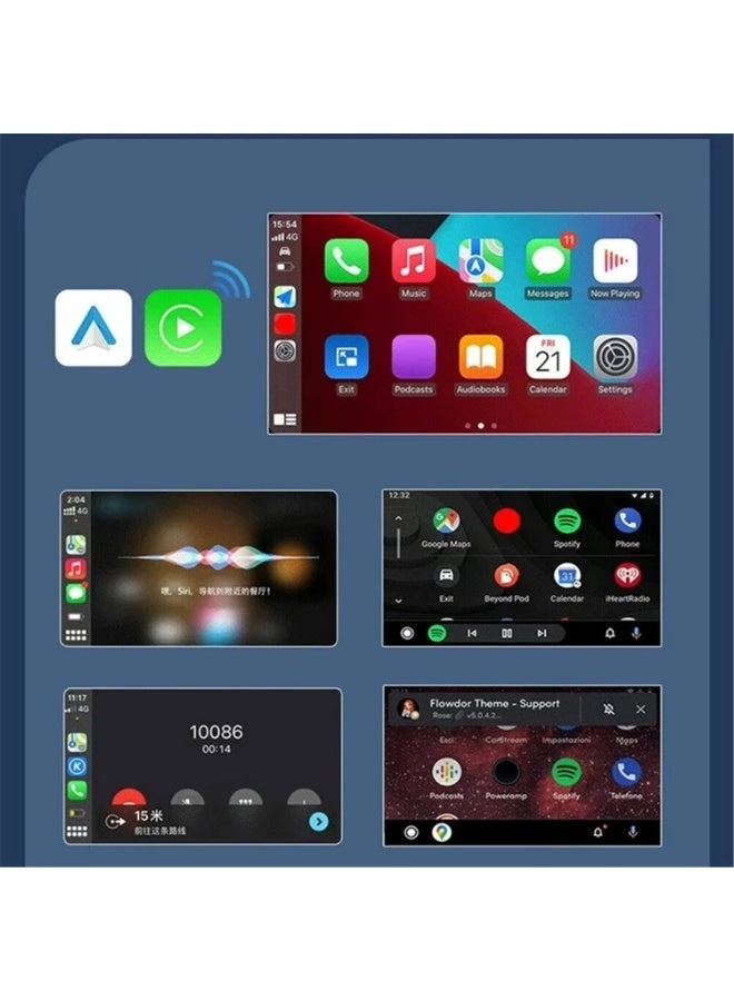 Android Auto CarPlay Adapter - Bluetooth 5.0 Bluetooth compatible/WiFi iPhone iOS 10+/Android 11+