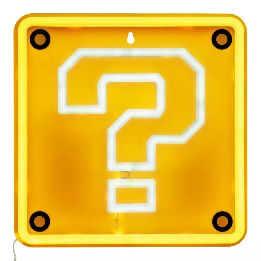 Paladone Question Block LED Neon Light - USB white