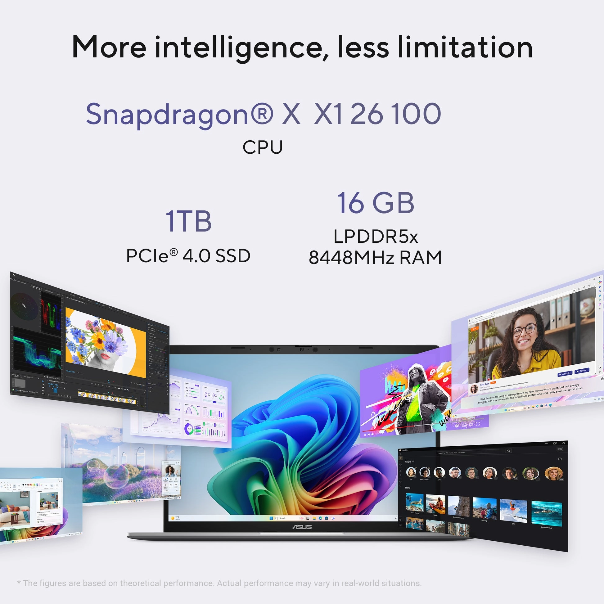 Vivobook S S3407QA-KP014W - 14'' Snapdragon X 16GB DDR5 1TB SSD