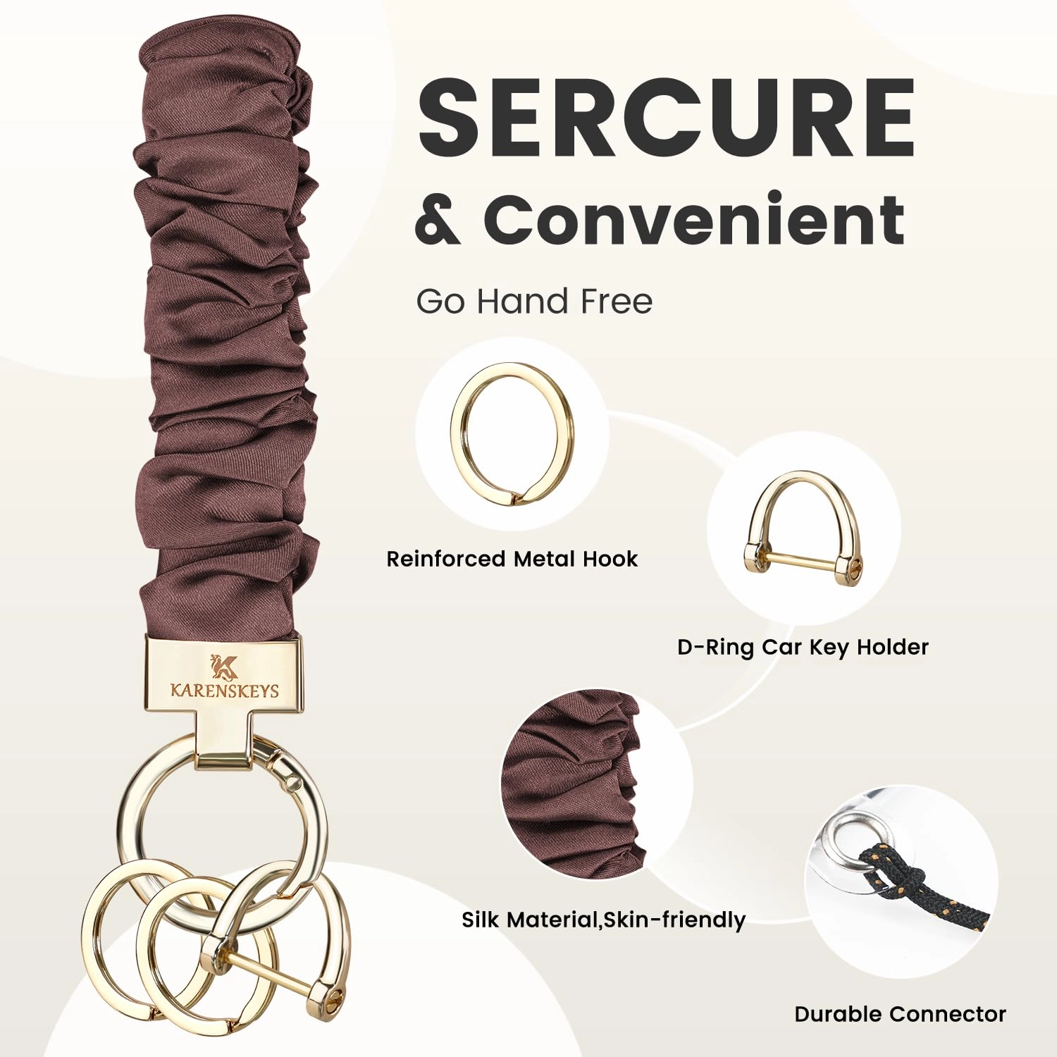 Scrunchie Keychain Wristlet - Colour