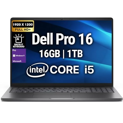 Dell Pro 16 - 16 Inches 1TB 16GB DDR5 1 TB Core i5-120U