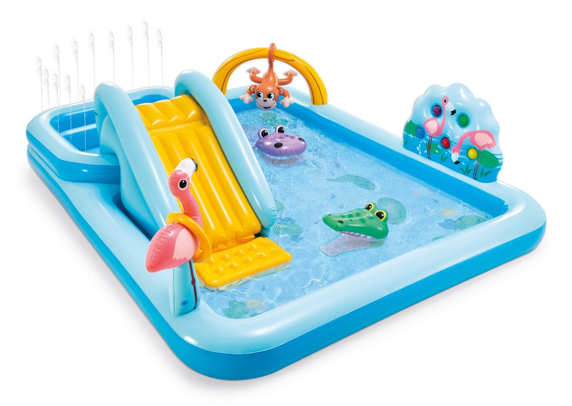 Inflatable Rectangular Baby Pool - 166x100cm Blue