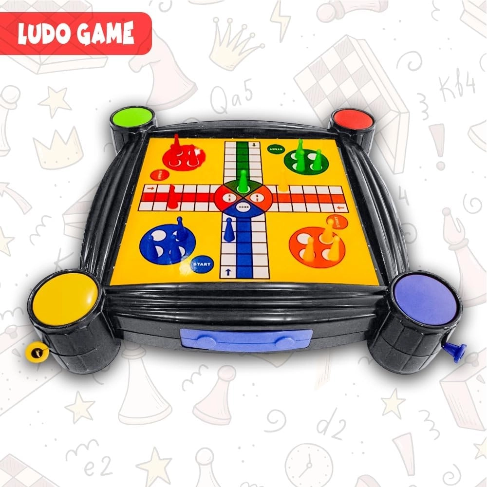 4 in 1 Family Board Games Set - Chess Checkers Ludo