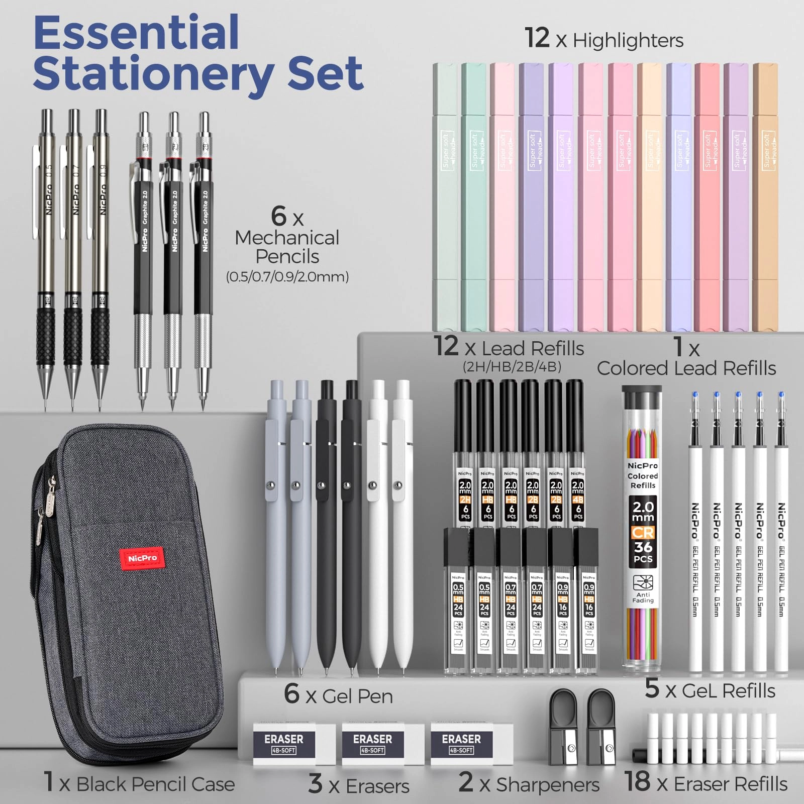 School Supplies Stationary Set - 50 PCS