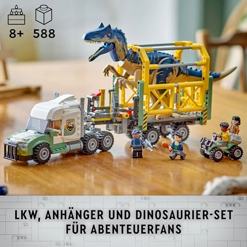 Jurassic World Allosaurus Transporter (76966) + Jurassic World Jungle Explorer (30665)