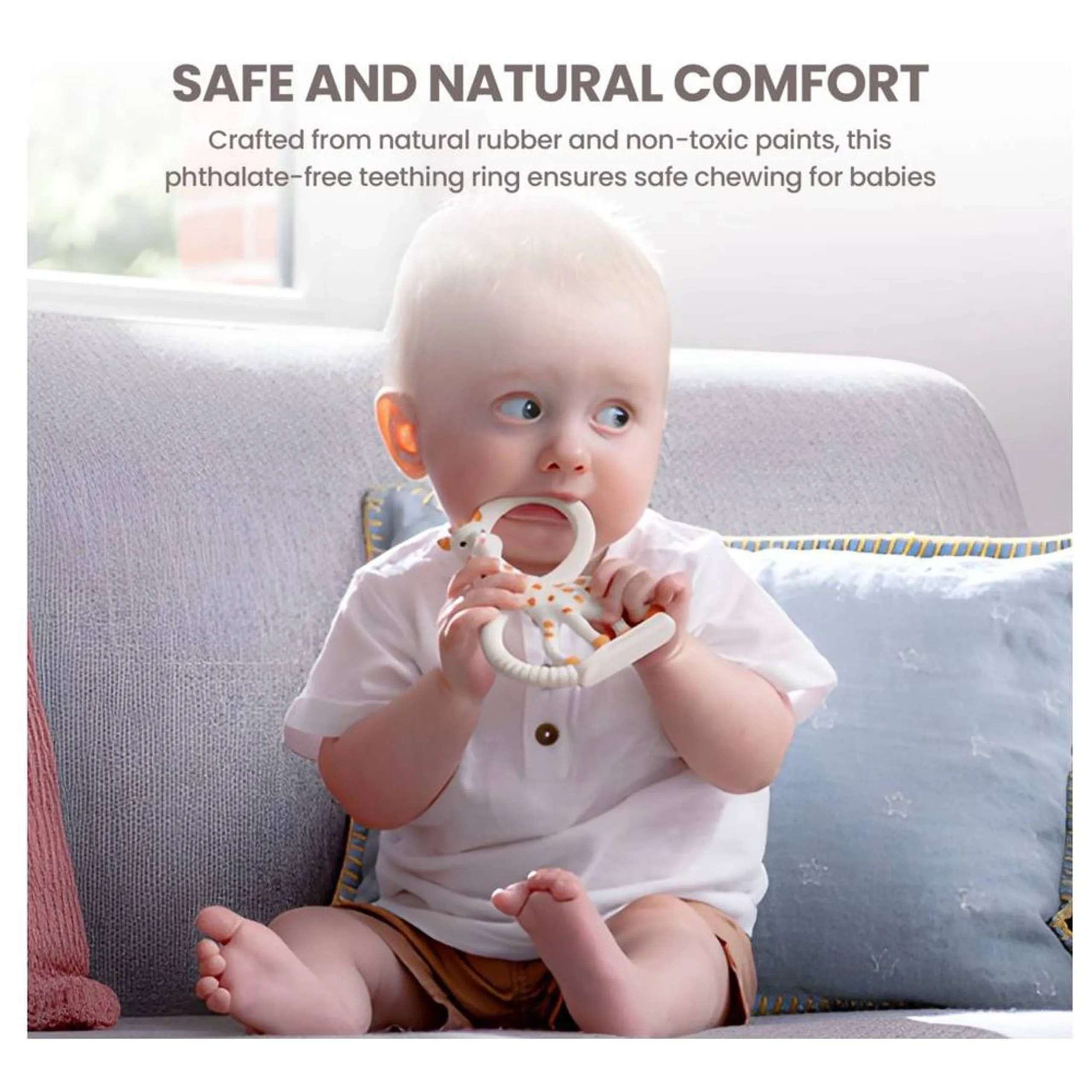 Teething Ring - 100% natural rubber