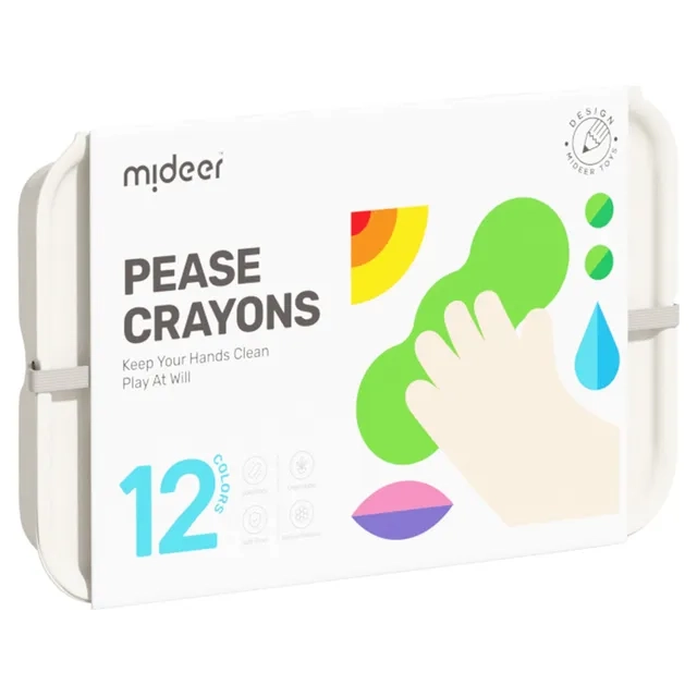 MIDEER Pease Crayons - 12 Colors