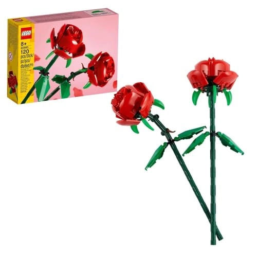 Botanicals Roses - 2 red blooms 26 cm stems