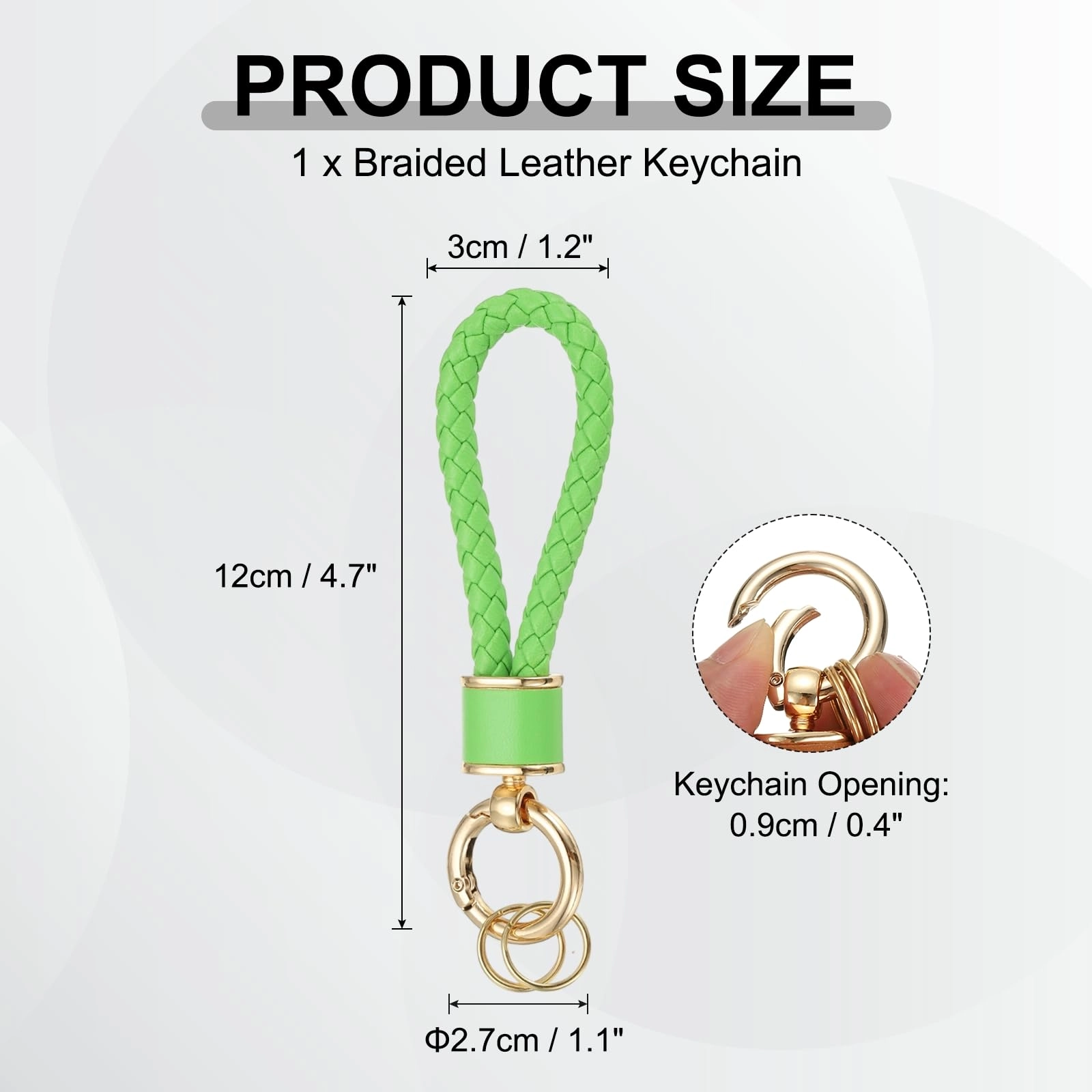 Braided Leather Keychain - Animal