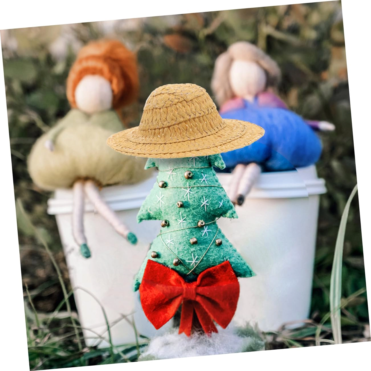 Mini Hand Woven Straw Hat - paper