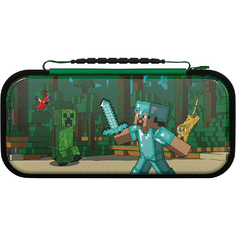 Nintendo Switch Travel Case - Minecraft Forest Battle Green