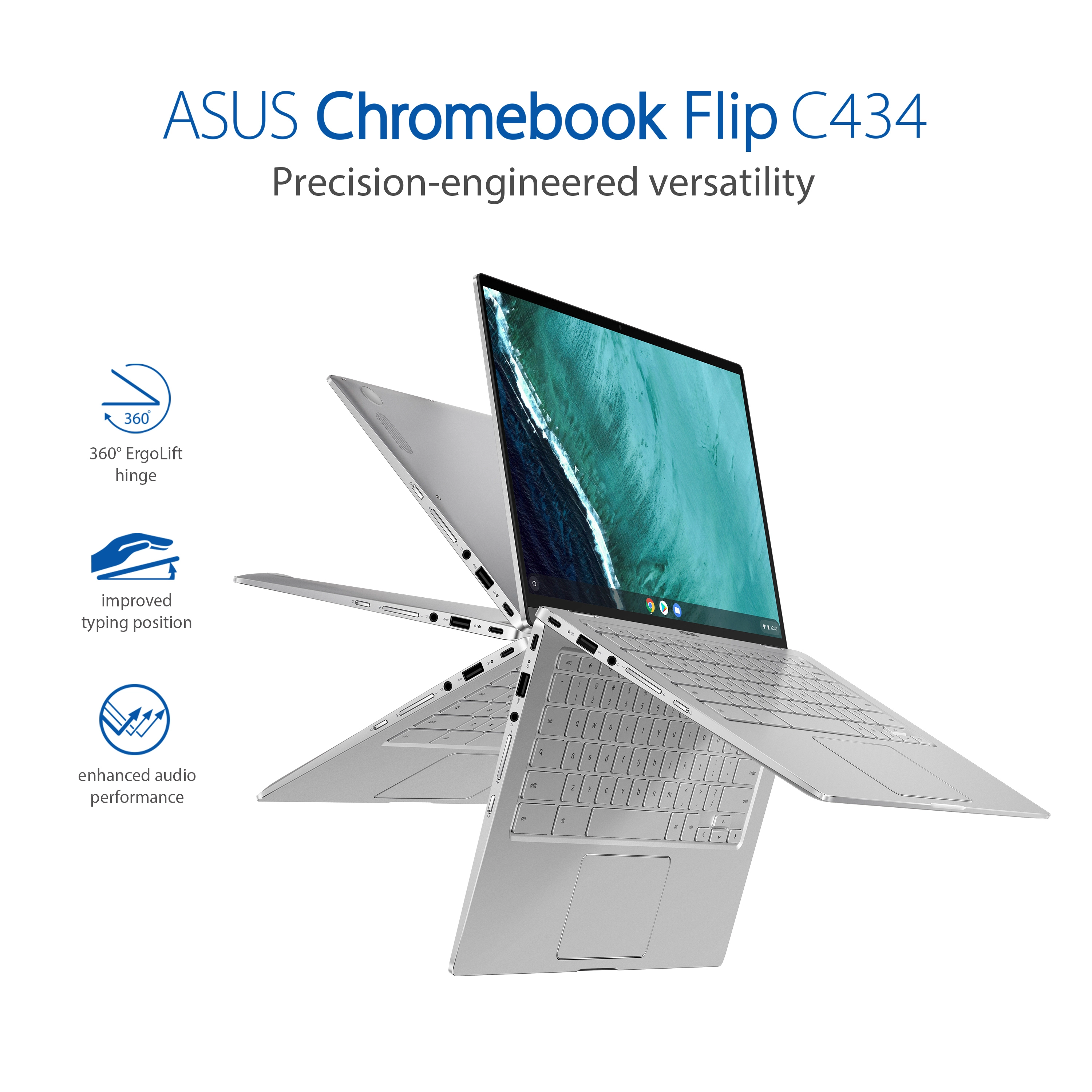 Chromebook Flip C433 - 14 inch 128GB 8 GB 64 GB Intel Core m3-8100Y