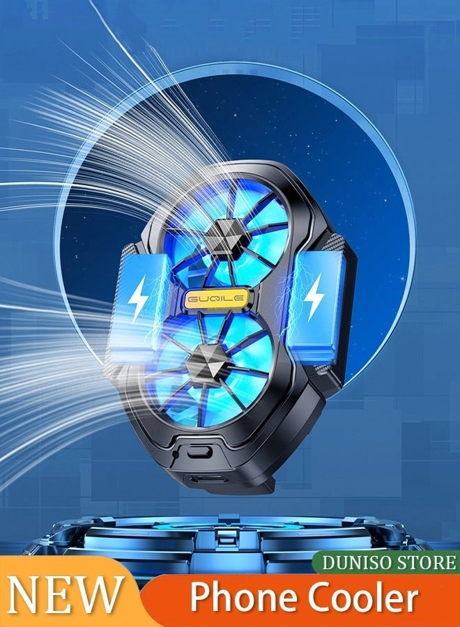 Phone Cooler - Dual Fans Rechargeable 62~92mm Compatible