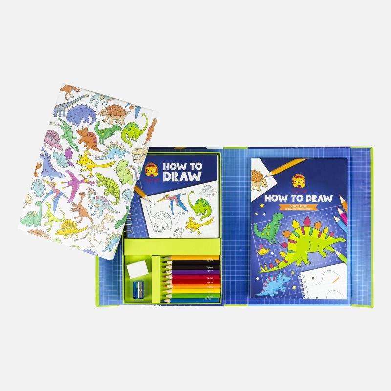 Comic Book Kit - 1 pencil 6 double sided pencils (12 colours) 1 double sided black marker Pencil sharpener and eraser